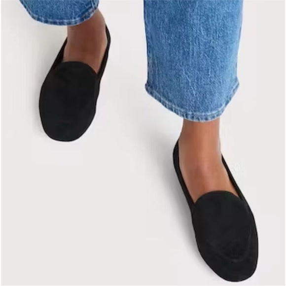 Birdies Shoes - Birdies Vesper Black Suede Loafer Flats Smoking Slipper Size 7.5